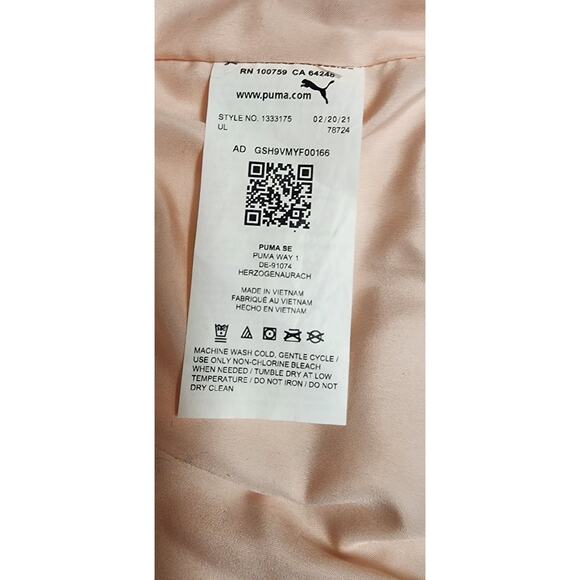 Puma Quilted Light Pink Full Zip Puffer Vest Girls Size Medium 10-12 - Picture 7 of 8